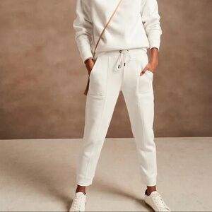 Banana Republic White Joggers
